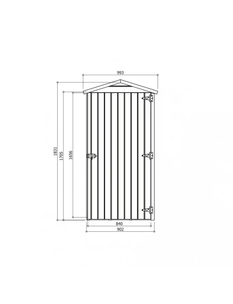 Abri de rangement Storage Traditional - traité - 0,9 x 1,83 m - sapin du Nord certifié - toiture double pente
