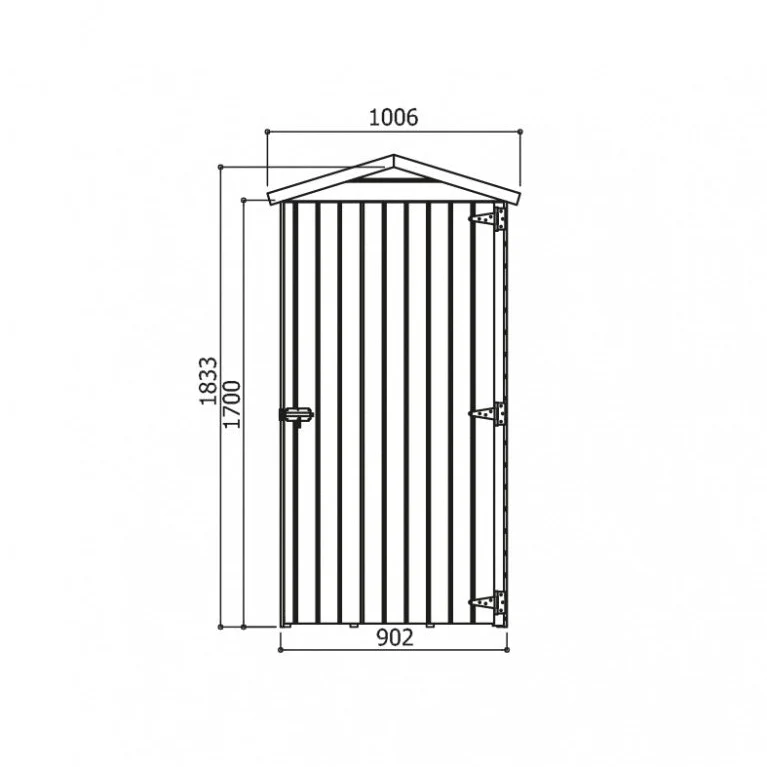 Abri de rangement Storage Traditional - traité - 0,9 x 0,96 m- sapin du Nord certifié - plancher inclus - toiture double pente