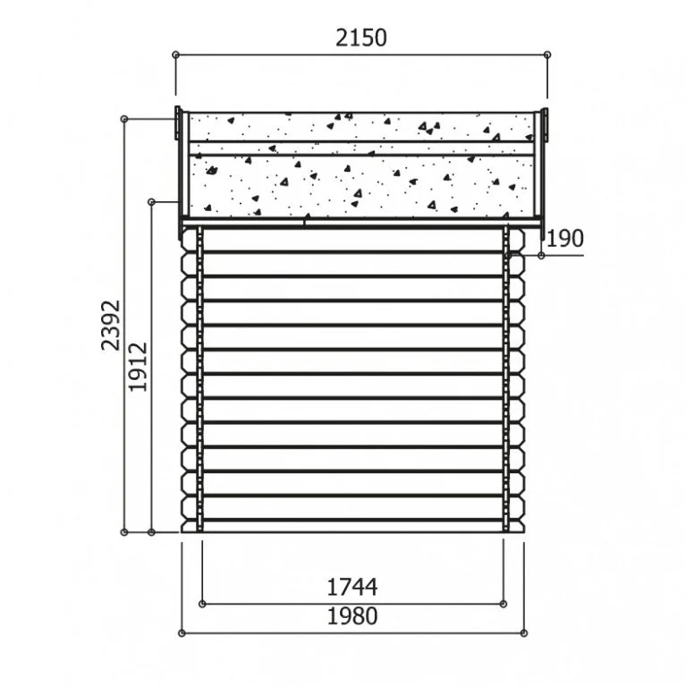 Abri de jardin Laval - 2,38 x 1,98 m - sapin du Nord certifié - porte et fenêtres