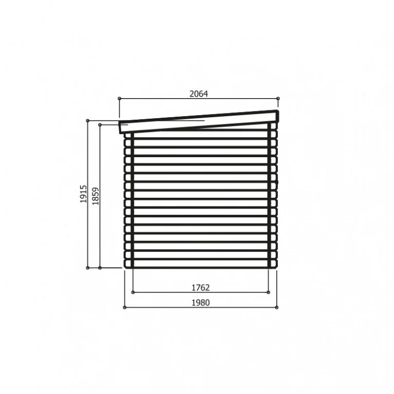 Abri de jardin Stendal - 2,48 x 1,98 m - sapin du Nord certifié - toiture plate - double-porte avec fenêtres