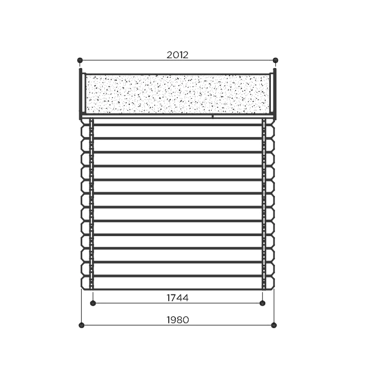 Abri de jardin Gabriel - 1,98 x 1,98 m - sapin du Nord certifié - double-porte avec fenêtres