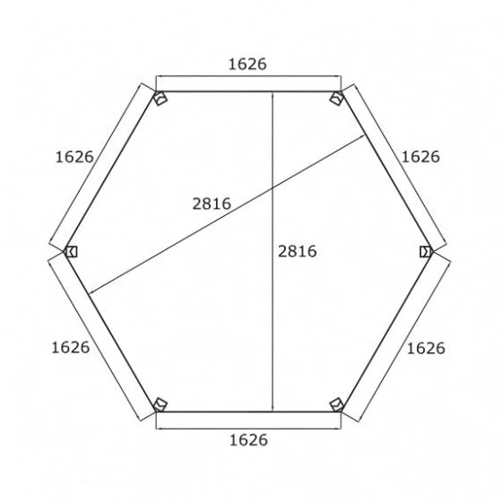 Pavillon de jardin en bois traité – 3,52 x 3,05 m – toit pyramidale
