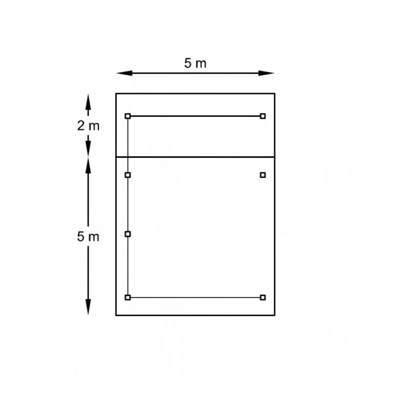 Carport en bois fermé 5 x 7 m – Sapin du Nord traité – Toit plat métal – Grand abri voiture double robuste et durable