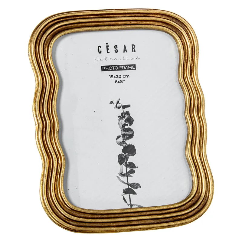 Portafoto in Resina 15x20cm Oro Laccato Peraga Home