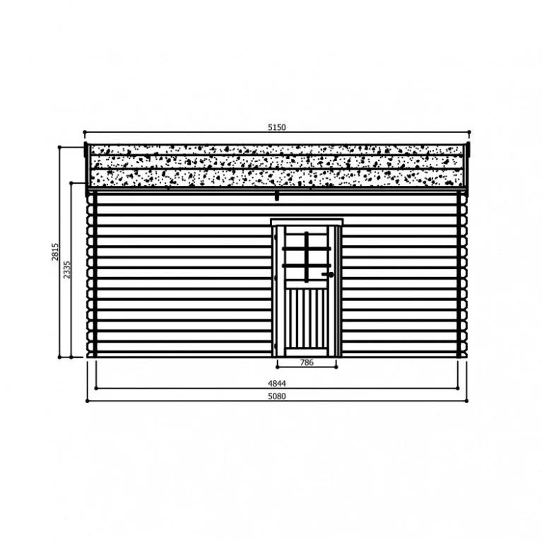 Garage en bois 18 m² – Sapin du Nord certifié – Toit double pente – Porte latérale vitrée – Montage facile - Bois imprégné