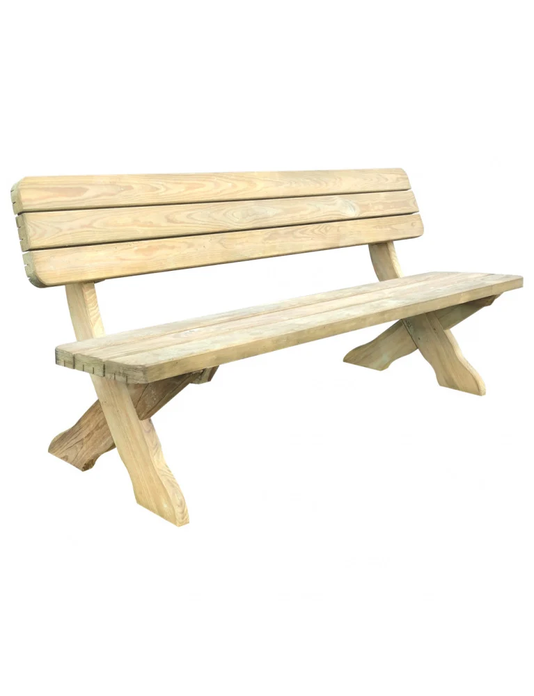 Banc de jardin en bois 180 cm – Pin sylvestre et épicéa – Traité
