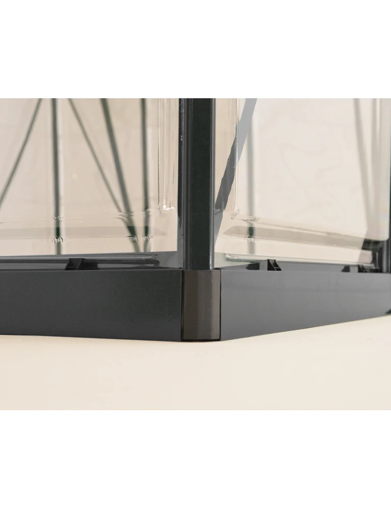 Serre de jardin Harmony 2,47 x 1,85 m grise - aluminium - fenêtre et gouttières