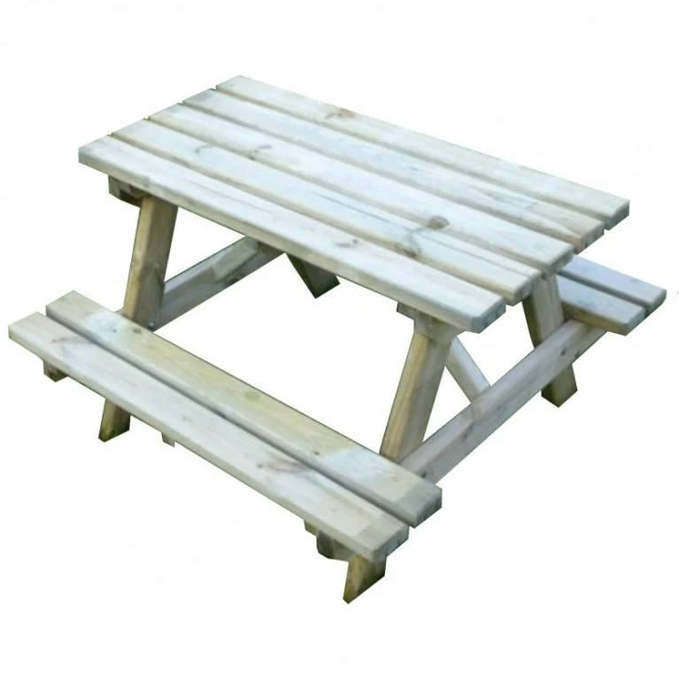 Table de pique-nique en bois pour enfants – 91 x 89 x 57 cm – pin sylvestre traité