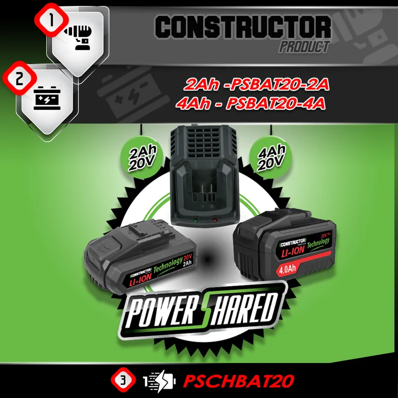 Batterie lithium max 20v - 2ah - Constructor