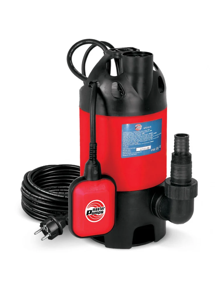 Pompe vide-cave eaux claires 750W avec flotteur - 12500L/h
