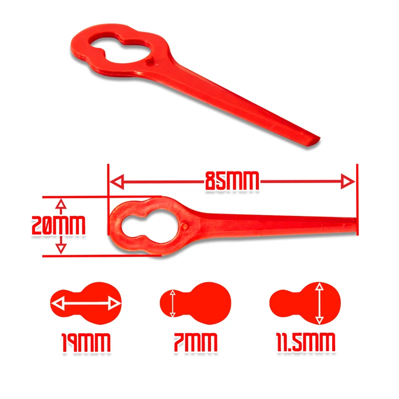 Lot de 20 lames pour coupe-bordure Elem Garden Technic