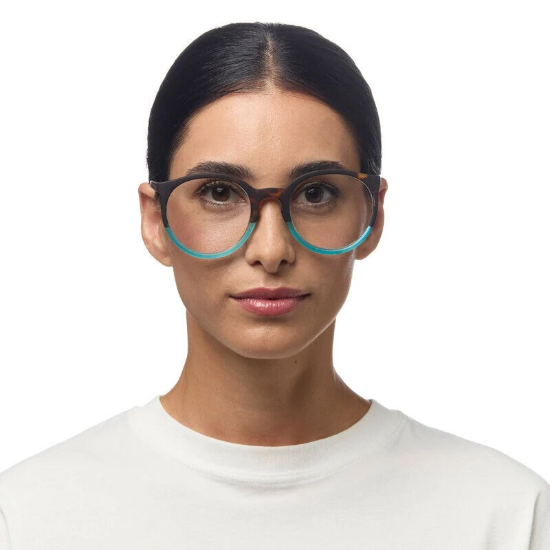 Occhiali da Lettura da Donna Modello Bologna +1.5 Havana Blu OKKIA