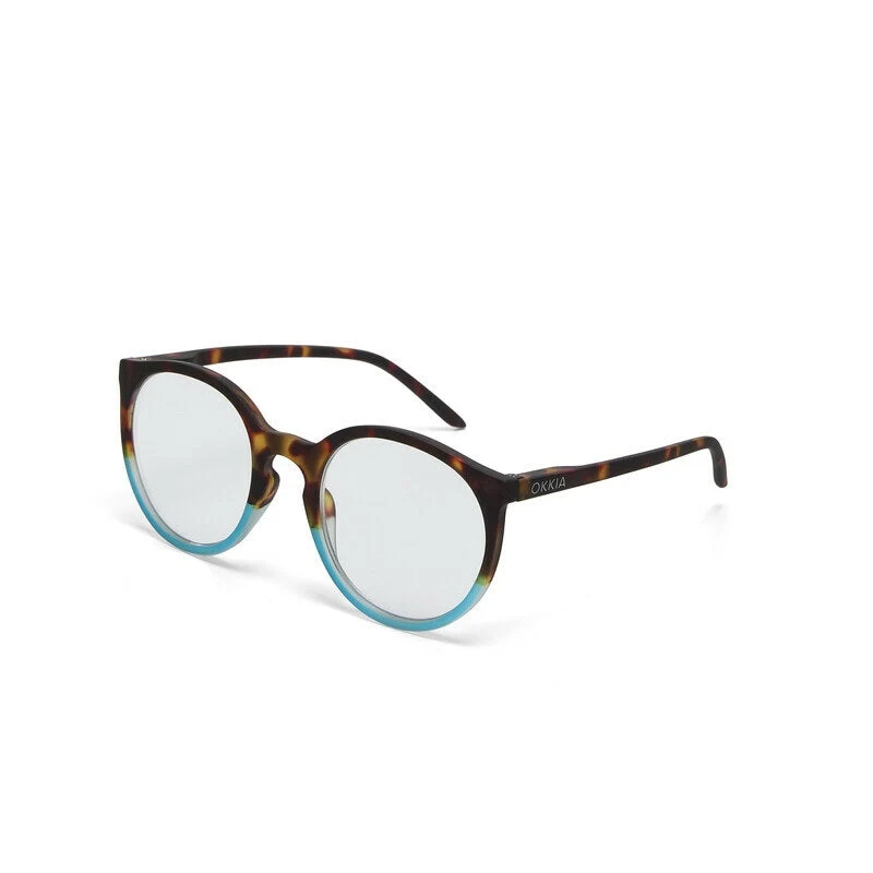 Occhiali da Lettura da Donna Modello Bologna +1.5 Havana Blu OKKIA