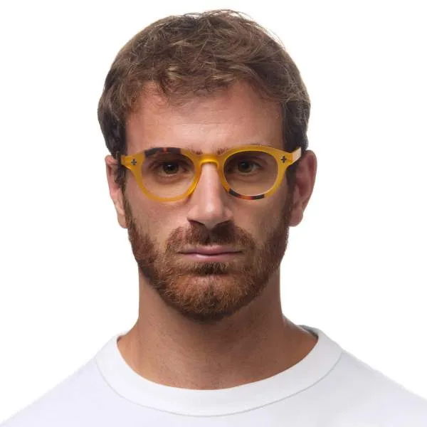 Occhiali da Lettura Anti Luce Blu Milano Giallo Havana +2,50 OKKIA