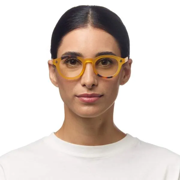 Occhiali da Lettura Anti Luce Blu Milano Giallo Havana +2,50 OKKIA