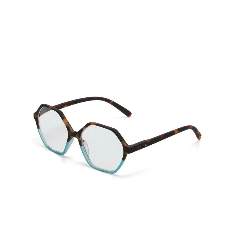 Occhiali da Lettura Modello Venezia +2.5 Avana e Blu OKKIA