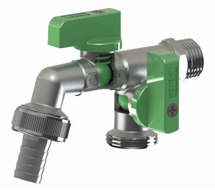 1/2x3/4x3/4 Inch Double Duo Outlet Garden Outside Outdoor Bib Tap Valve