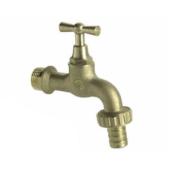 1/2 Inch Garden Tap Outdoor Faucet with Hose Adaptor Brass Hose Union