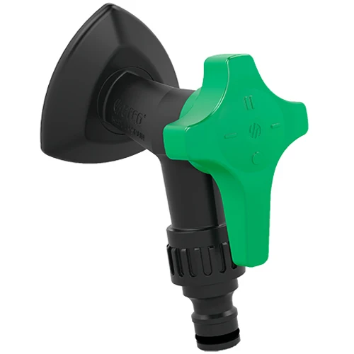 Green Handle Garden Tap Low/High Flow Patio Mode Faucet Anti-Calc System