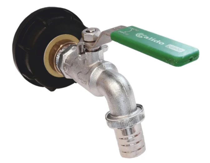 3/4" Inch BSP Garden Tap Outside Ball Drain Valve 55/60 Barrel Tank Connector