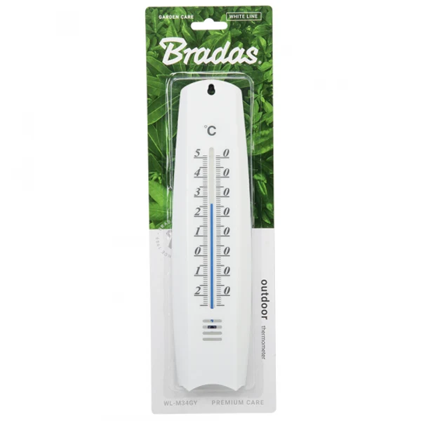 White Plastic Outside Window Thermometer -25/50°C Traditional Temperature Measure