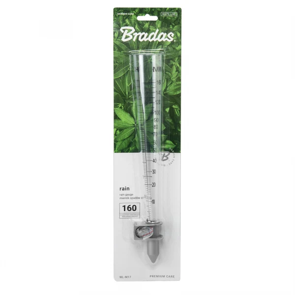 Rain Measuring Cup Plastic Gauge 160mm/m2 6,5inch/m2 Capacity Soil Wall Mounted