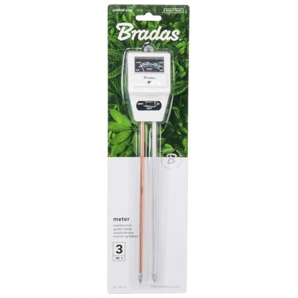 Square Traditional Analog 3-Funtions Meter Soil pH Acidity Insolation Moisture Check