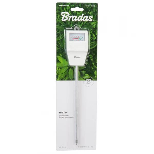 Square Soil pH Analog Meter Traditional Acidity Check No-Battery Gauge Ground Impaled