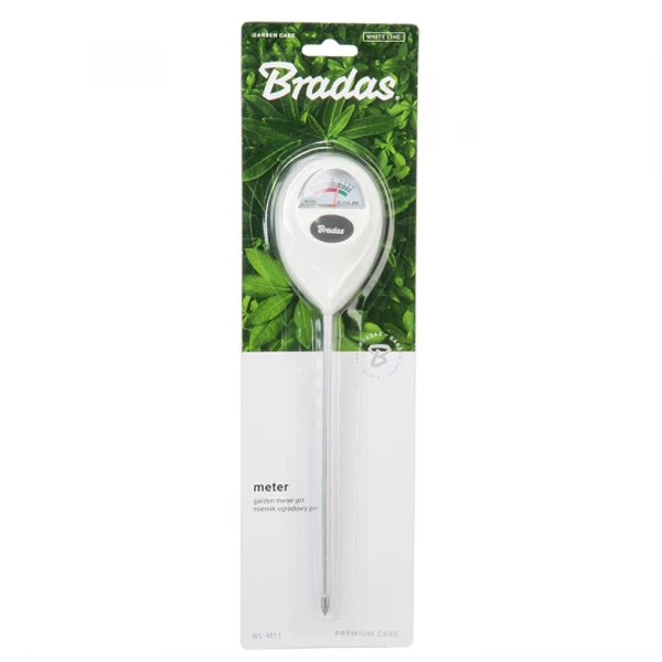 Oval Soil pH Analog Meter Traditional Acidity Check No-Battery Gauge Ground Impaled