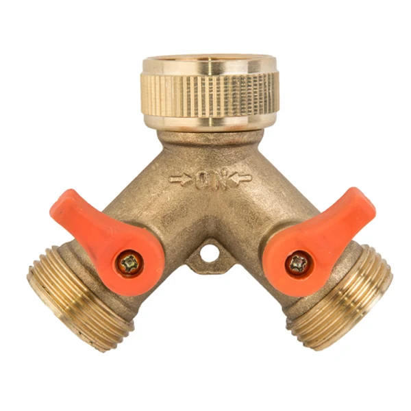 3-Way Valve Brass Water Female 3/4" Inch x Male 3/4" Inch x2 BSP Garden Tee