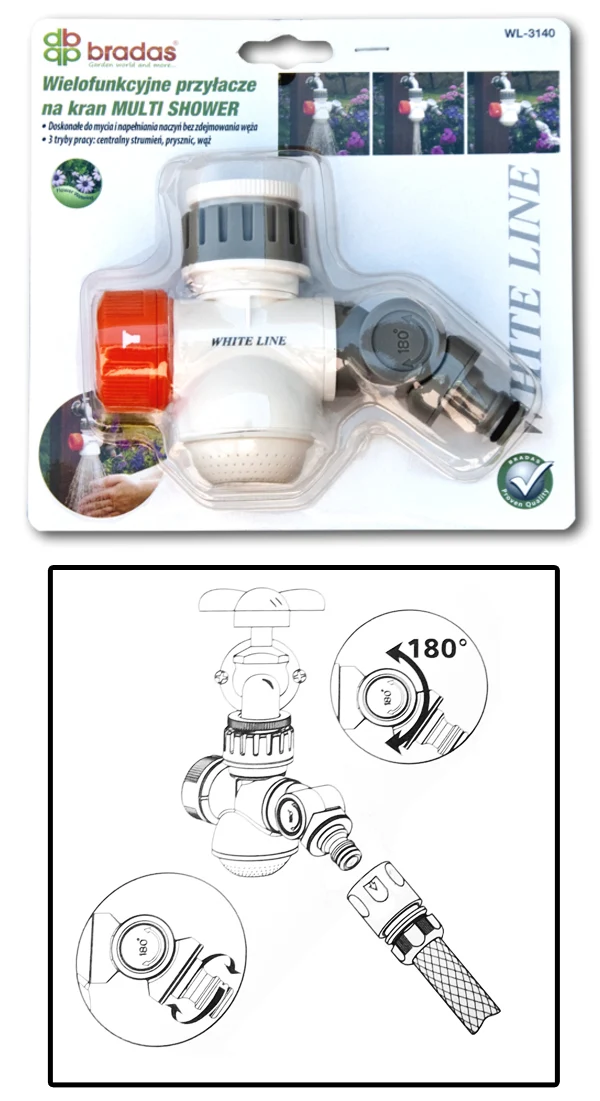 Multifunction Tap Adapter For Garden Watering with Shower for Tools Cleaning
