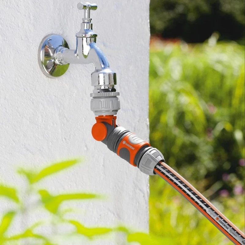 1-3/4 Inch Gardena Angled Rotating Swivel Garden Tap Connector Adaptor