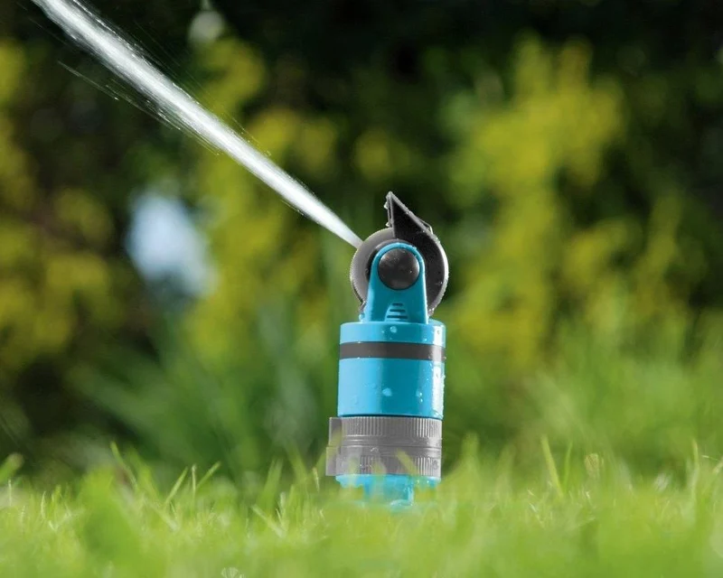 Static Garden Watering Lawn Rotating Sprinkler Hozelock Compatible Abs Plastic