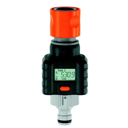 Gardena Digital Electronic Water Smart Flow Meter For Garden Hose Watering