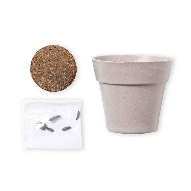 Pot de fleurs biodégradable avec graines de tournesol TUMIL