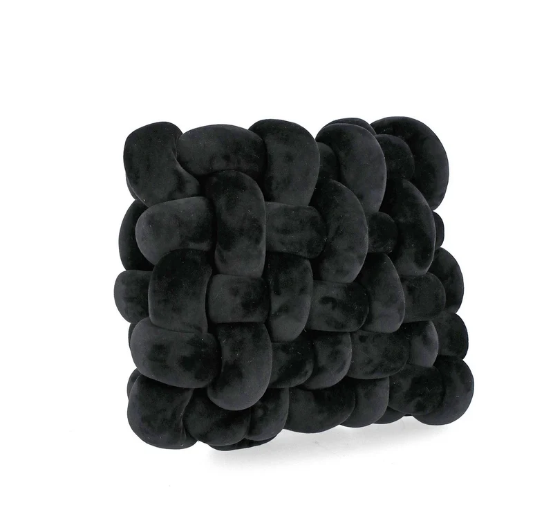 Cuscino Entwine 30x10x30h Nero Bizzotto