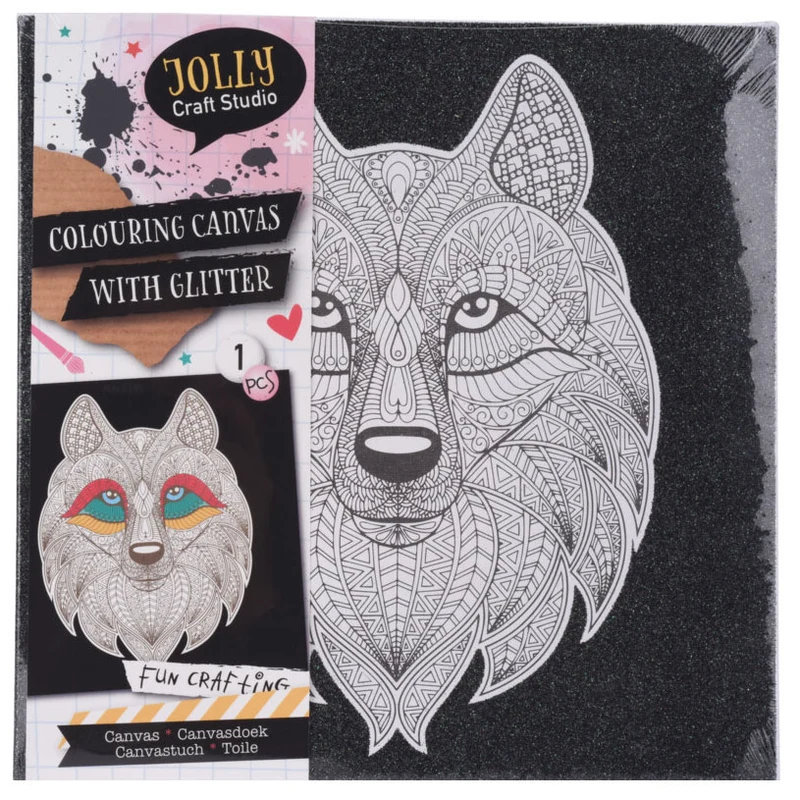 TELA CON DISEGNO ARTISTICO DA COLORARE 29X29CM ASSORTITA