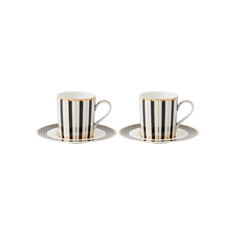 SET 2 TAZZINE CAFFE 100 ML NERE - REGENCY