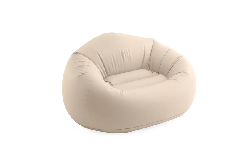 Poltrona gonfiabile a sacco 137x127x74 cm crema INTEX