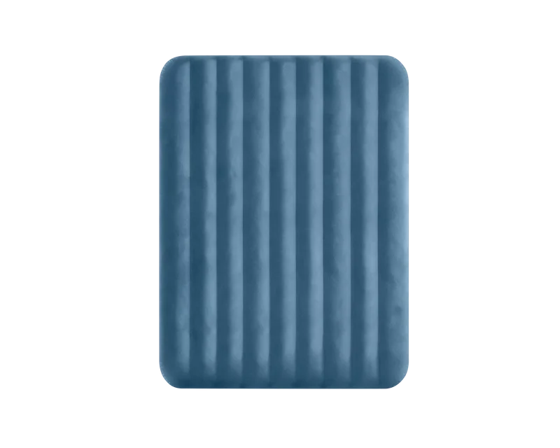 Materasso gonfiabile matrimoniale Dura-Beam Prestige Downy con pompa a batteria ricaricabile 152x203x25 cm Azzurro Grigio INTEX