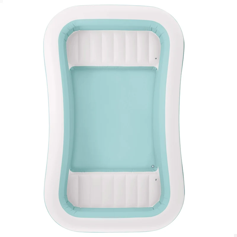 Piscina gonfiabile rettangolare Swim Center Family Lounge con sedili 264x165x56 cm azzurro e bianco INTEX