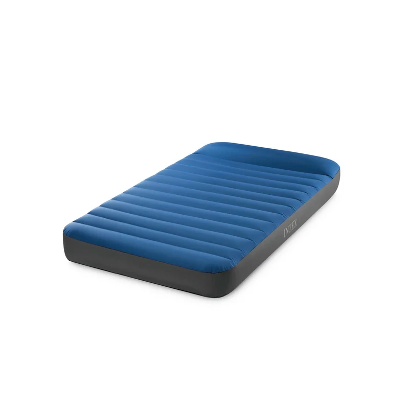 Intex Materasso Gonfiabile Camping Singolo in TPU Blu 99x191x22 cm