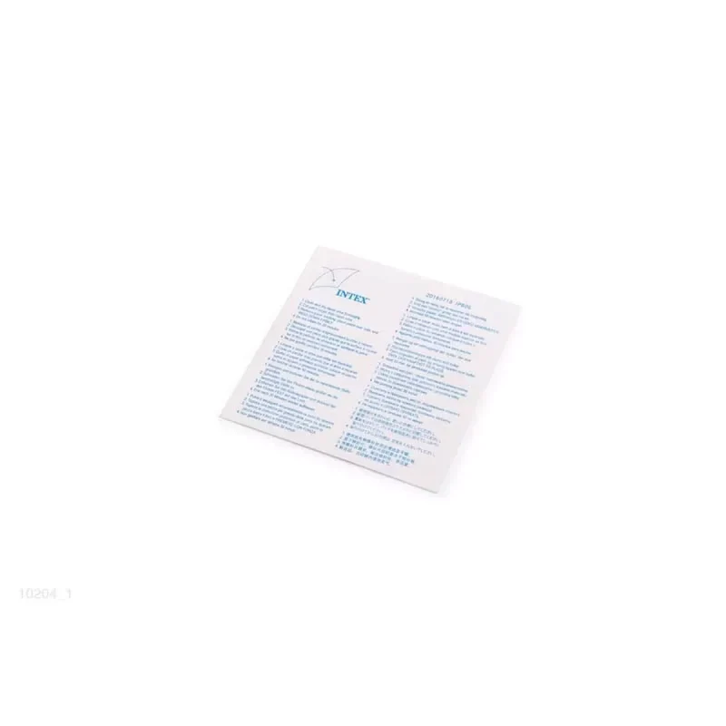 Toppa Adesiva di Riparazione per Piscine e Gonfiabili 10204 6x6 cm Trasparente INTEX