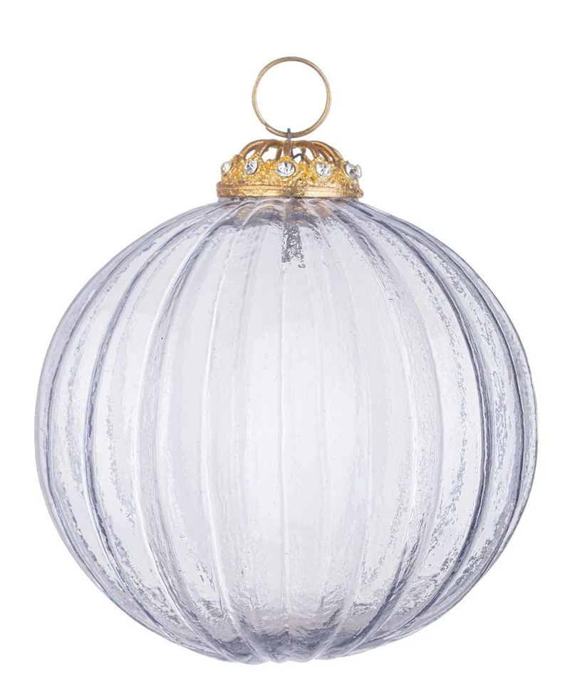 Sfera in Vetro Plucky D100 Trasparente Fumé Christmas