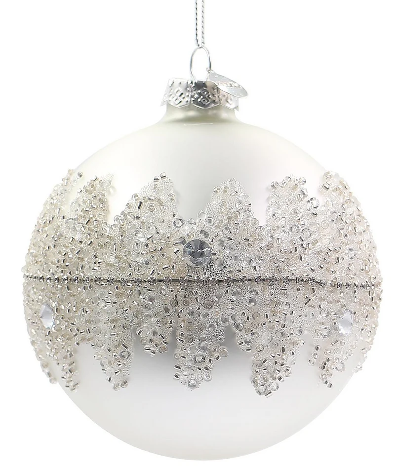 Sfera di Natale Frostlace D10cm Bianco Christmas