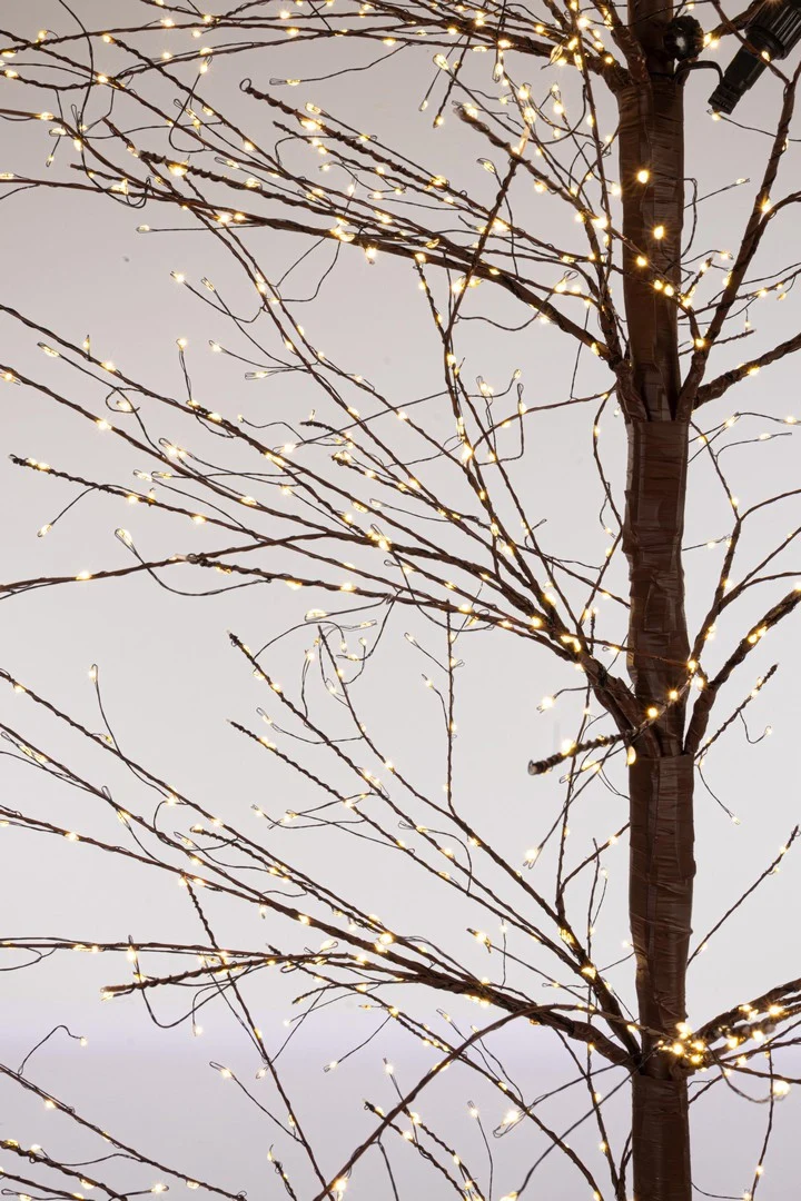 Albero Luminoso 3120 MicroLED D100x270h cm Marrone Christmas