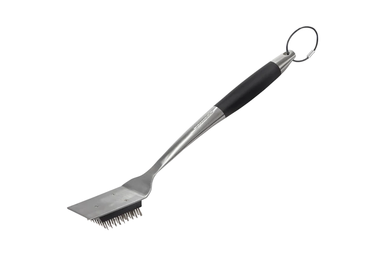 Spazzola BBQ Premium con Setole Acciaio Inox Argento Nero Enders