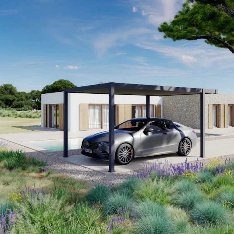 Pergola Carport Marea 3x5m Antracite Bizzotto