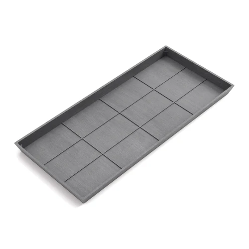 Sottovaso Rettangolare L78 P35 H4 cm Grigio ECOPOTS