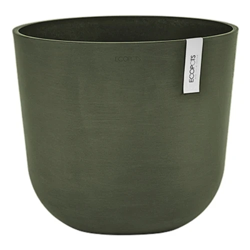 Vaso Rotondo Oslo D35 H30.5cm Verde Kaki ECOPOTS